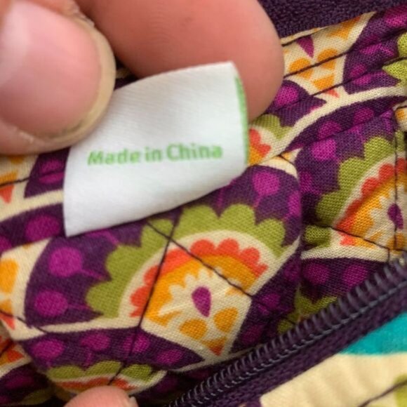 Vera Bradley Quilted Floral Adjustable Crossbody Bag Purple Multicolor Cotton - Picture 6 of 6